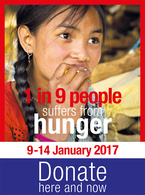 Soon the #StopHungerWeek, from 9th to 14th of January 2017 for a hunger free world. Donate here and now!